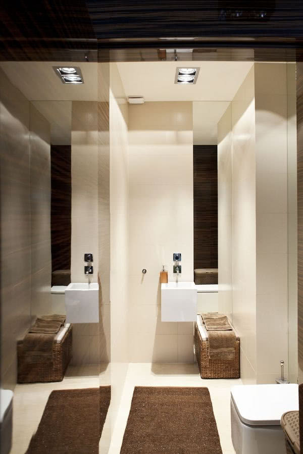 Minimalistyczna łazienka.