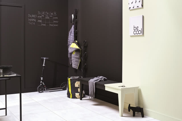 farba tablicowa w przedpokoju