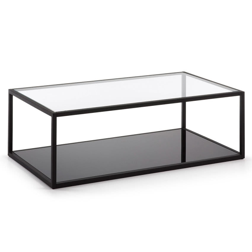 SZKLANY STOLIK PALOMAR 110X60 CM CZARNY, 1097...