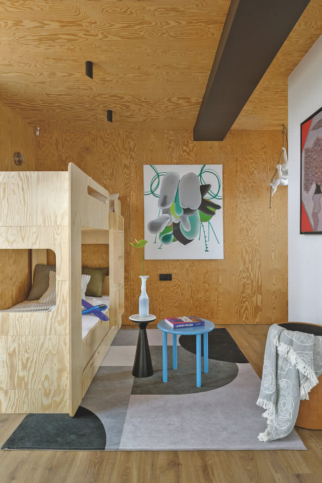 pokój dzieci ściany ze sklejki