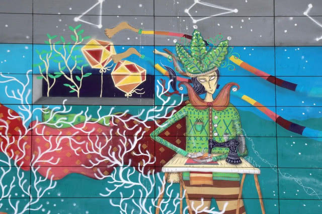 Mural Podwodny świat, ul. Drewnowska 58
