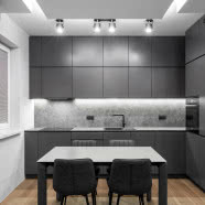 Czysty minimalizm - mieszkanie całe w szarości