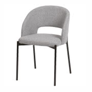 Krzesło typu muszelka Jazz, szare