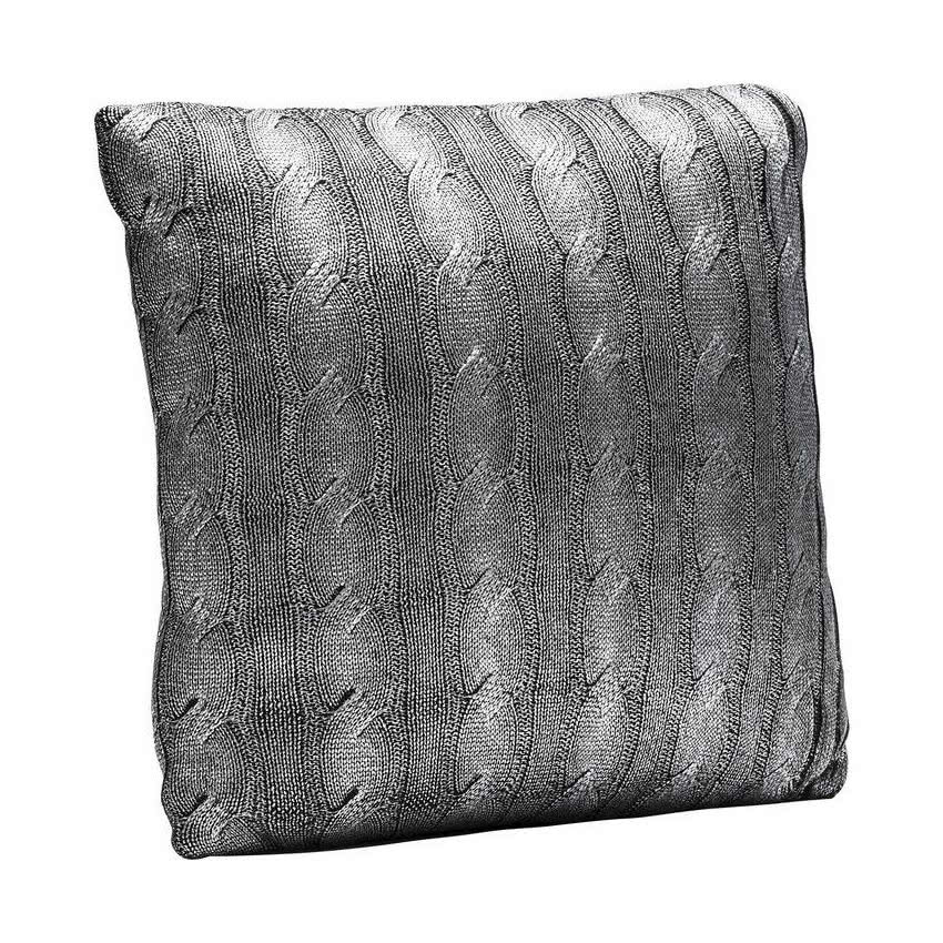 Poduszka Mesh knot srebrna 40x40 cm, Kare...