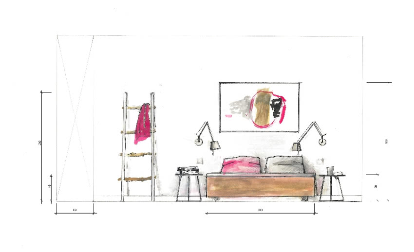 Projekt sypialni - Marta Motylewska