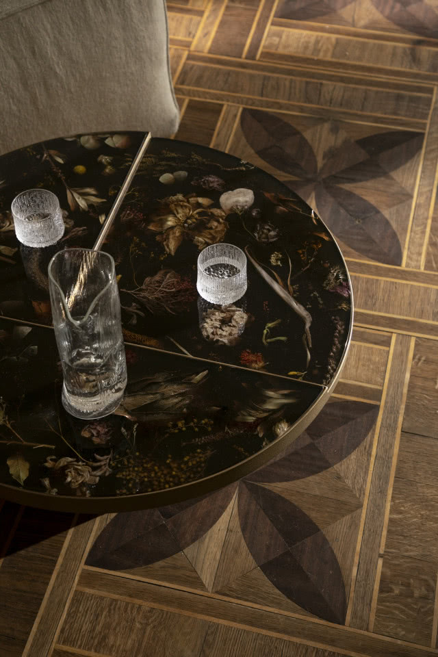 Okrągły stolik kawowy - kolekcja Flora