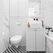 Oryginalna kawalerka w stylu eklektycznym