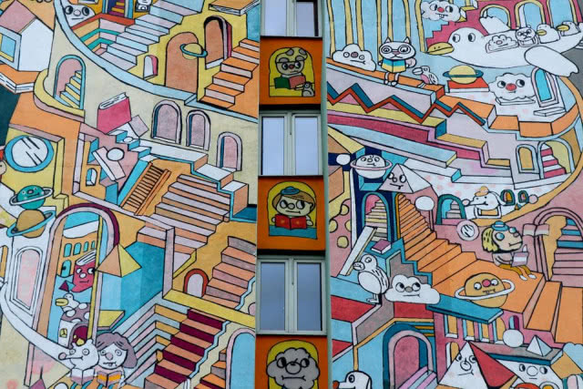 Mural Wieża Babel, ul. Matejki 21/23