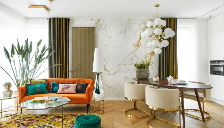 Kobieca finezja - wrocławskie mieszkanie w kolorowych barwach