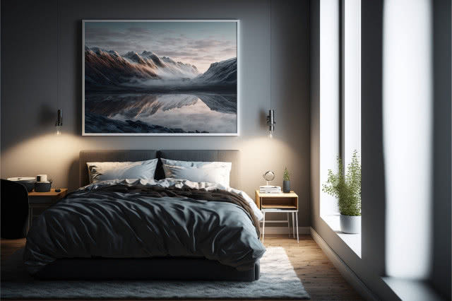 oświetlenie przy łóżku w sypialni