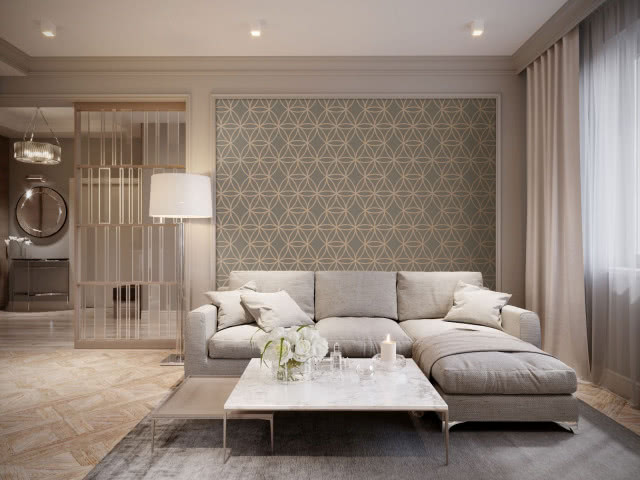 Pogodny beż Ułożone na jasnym tle złote, symetryczne zdobienia
na nowych tapetach Newmore Polska sprawią, że wnętrze stanie się eleganckie, wyważone, ale także przytulne. NEWMORE POLSKA