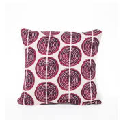 Welurowa poduszka w malarskie pasy w odcieniach...