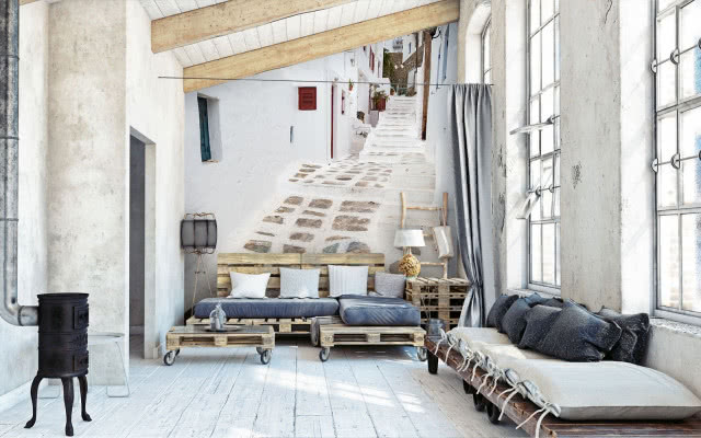 Fototapeta "Biel w Grecji"