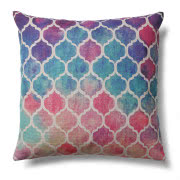 Welurowa poduszka w malarskie pasy w odcieniach...