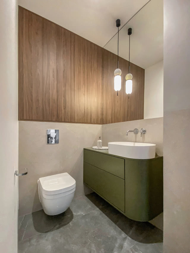 zielone meble łazienkowe