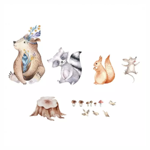 Naklejka Zwierzęta Miś i Leśna Spółka, XL, 139 zł, YOKO DESIGN