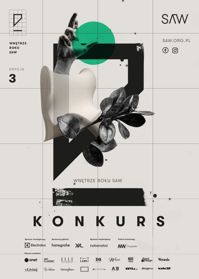 Plakat konkursu Wnętrze Roku SAW