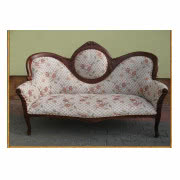 Sofa z drewna mahoniowego