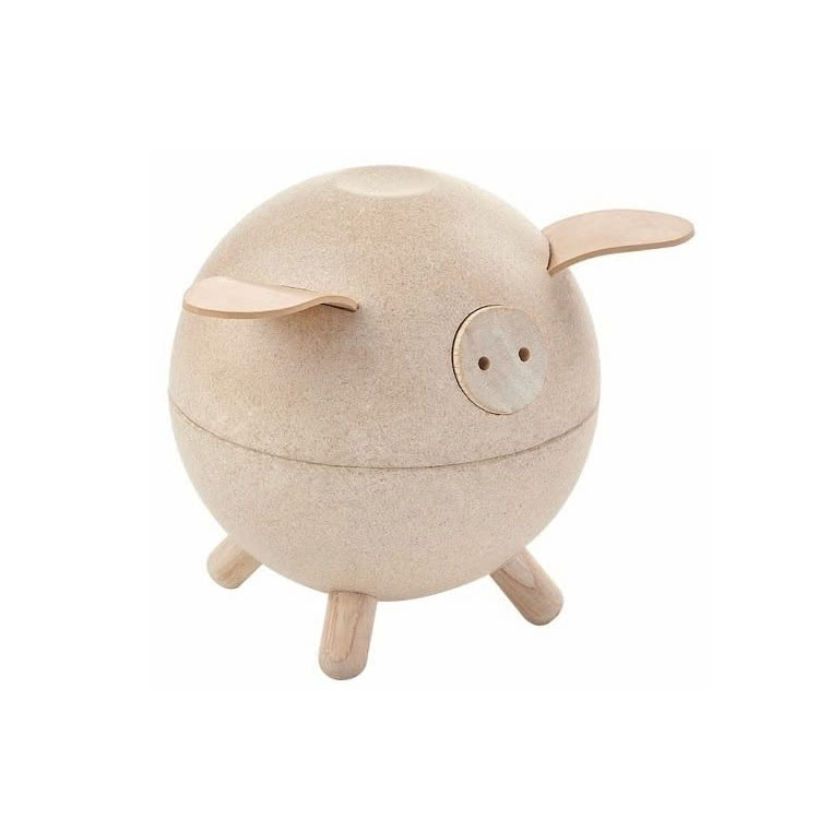 Drewniana świnka skarbonka, Plan Toys, MĄDRE...