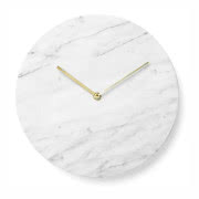 Biały zegar ścienny z marmuru