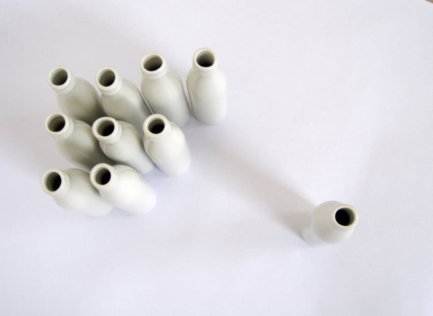 Bottle S - dekoracyjne porcelanowe butelki,...