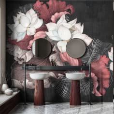 Tapeta Kona - Kwiatowa Elegancja w Nowoczesnym Wydaniu