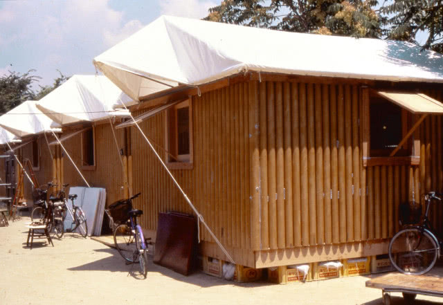 domy z bambusa Shigeru Ban