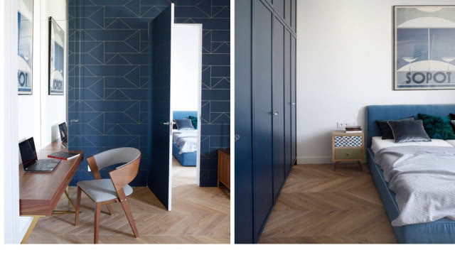 Kolor granatowy we wnętrzu