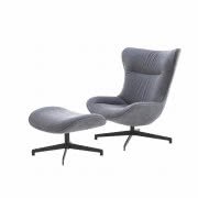 Fotel obrotowy Amy z podnóżkiem