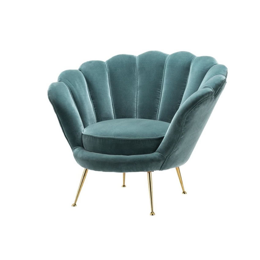 Fotel Trapezium, turkusowy, EICHHOLTZ