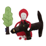 Czerwony Kapturek i Wilczek, zabawka z tektury,...