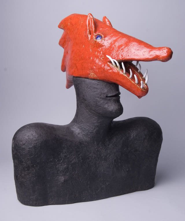 Anna Malicka-Zamorska,
„Wilkołak”, 2011, wys. 48 cm