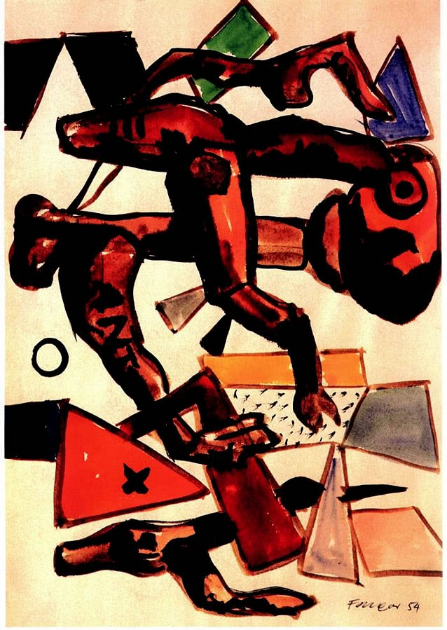 Wojciech Fangor "Budowa" 1954.