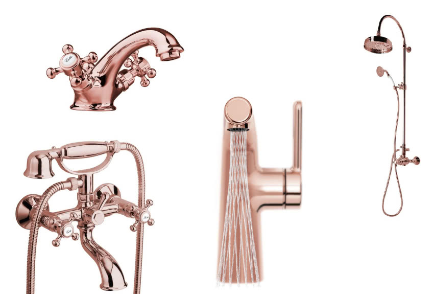 Od lewej: bateria umywalkowa i wannowa z...