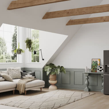 LG GSXV90MCDE - nowoczesna lodówka Side-by-Side z szybą InstaView, która pozwala zajrzeć do środka bez otwierania.