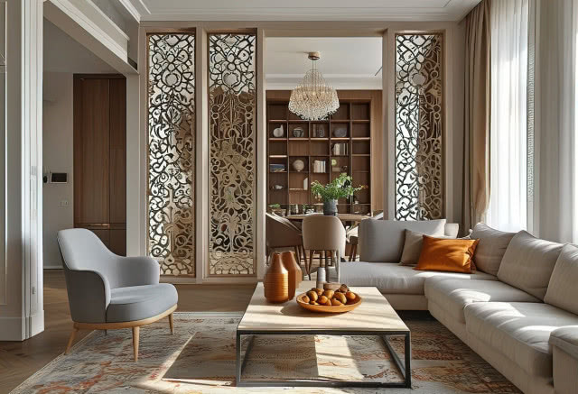 ażurowa ścianka działowa