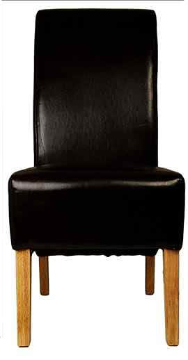 Czarne skórzane krzesło - TK Maxx