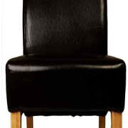 Czarne skórzane krzesło - TK Maxx