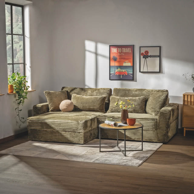 zielony narożnik sztruks Agata Meble