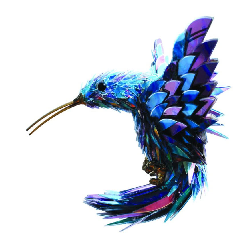 Koliber z odłamków zużytych płyt CD, Sean E....