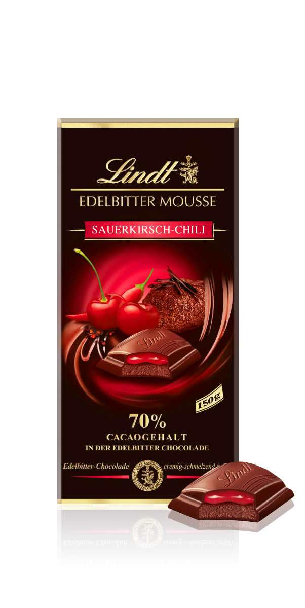 Tabliczka Edelbitter 70% Cherry & Chilli, 150 g,...