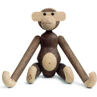 Dekoracja drewniana małpa mała
