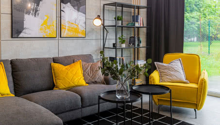 Szczęście, słońce, radość – wybieramy żółte meble do salonu