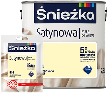 Tester farby Śnieżka Satynowa to saszetka o...