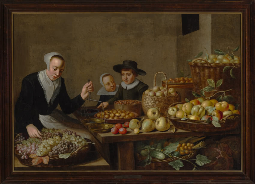 Floris van Schooten "Stragan z warzywami i...