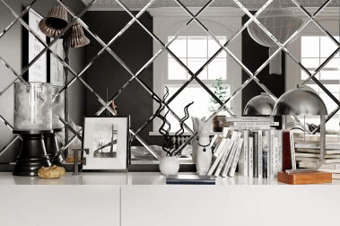 Płytki lustrzane do kuchni i łazienki - jak kłaść, jak czyścić, do jakich wnętrz pasują?