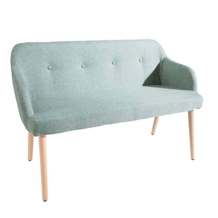 Ławka Scandinavia z podłokietnikami miętowa,...