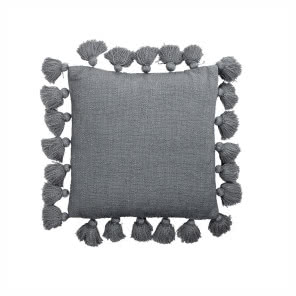 Poduszka dekoracyjna Raja 45x45 cm ciemnoszara, BLOOMINGVILLE, 219 zł