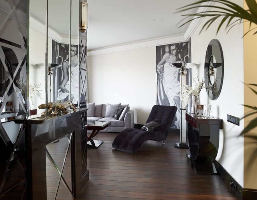 Geometryczna, nowoczesna linia mebli art deco...