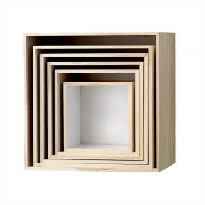 Regał Square (6 set) Biały, BLOOMINGVILLE, 709 zł